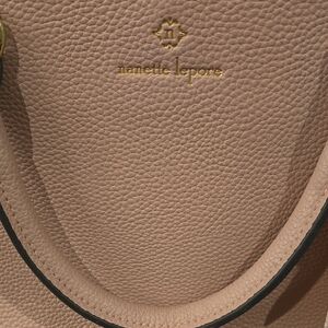 Nanette Lepore Light Pink Faux Leather Handbag With Matching Crossbody Bag.